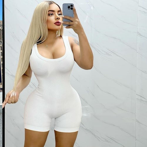 BREEHER Tank Top Ribbed Elasticity Bodysuits