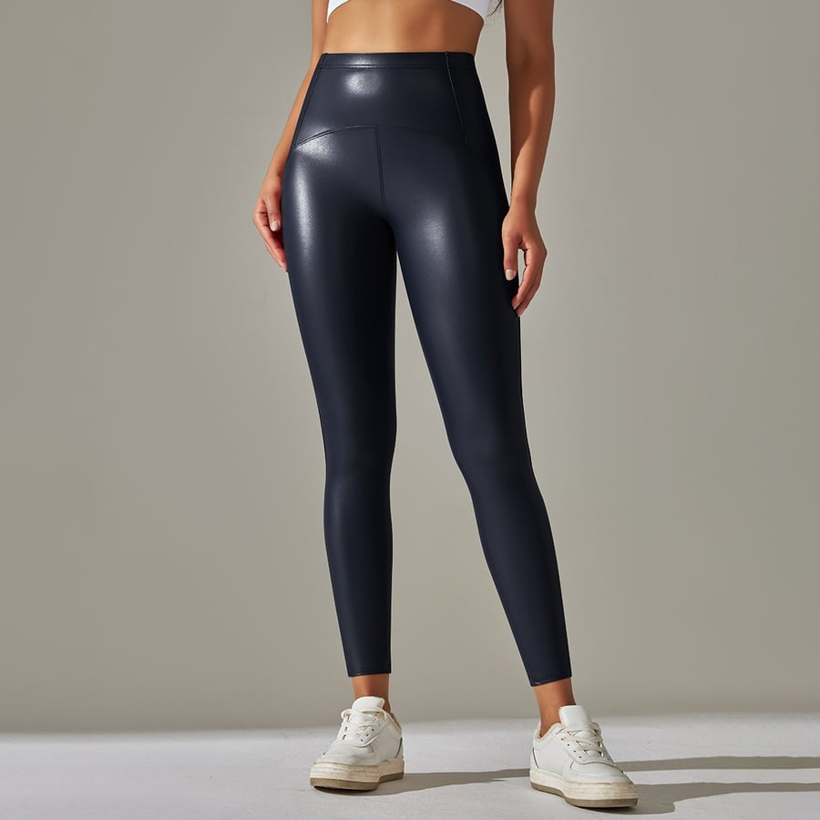PU Peach Hip-lifting High Waist Fitness Yoga Leggings