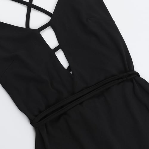 Sexy Deep V Neck Backless Jumpsuit