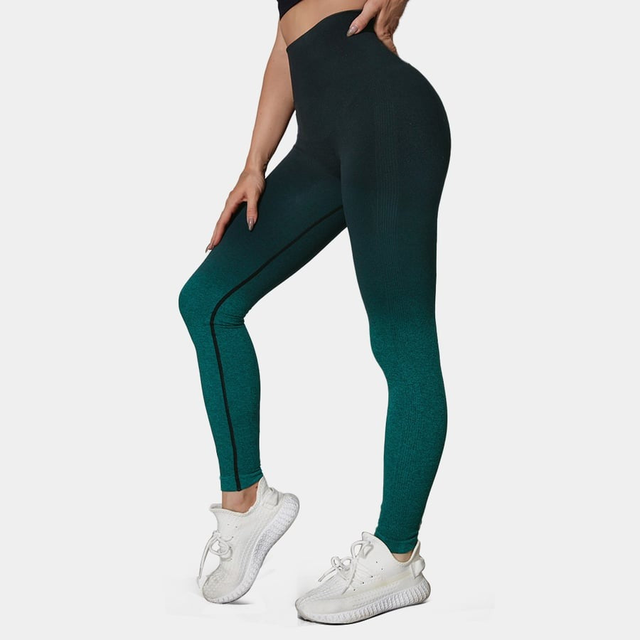 BREEHER Gradient Color Hip Lifting Leggings