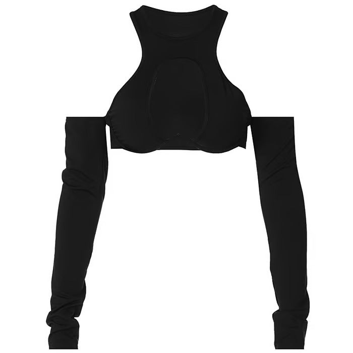 BREEHER Women's Fitness Hollow Out Sexy Yoga Long Sleeves Tops
