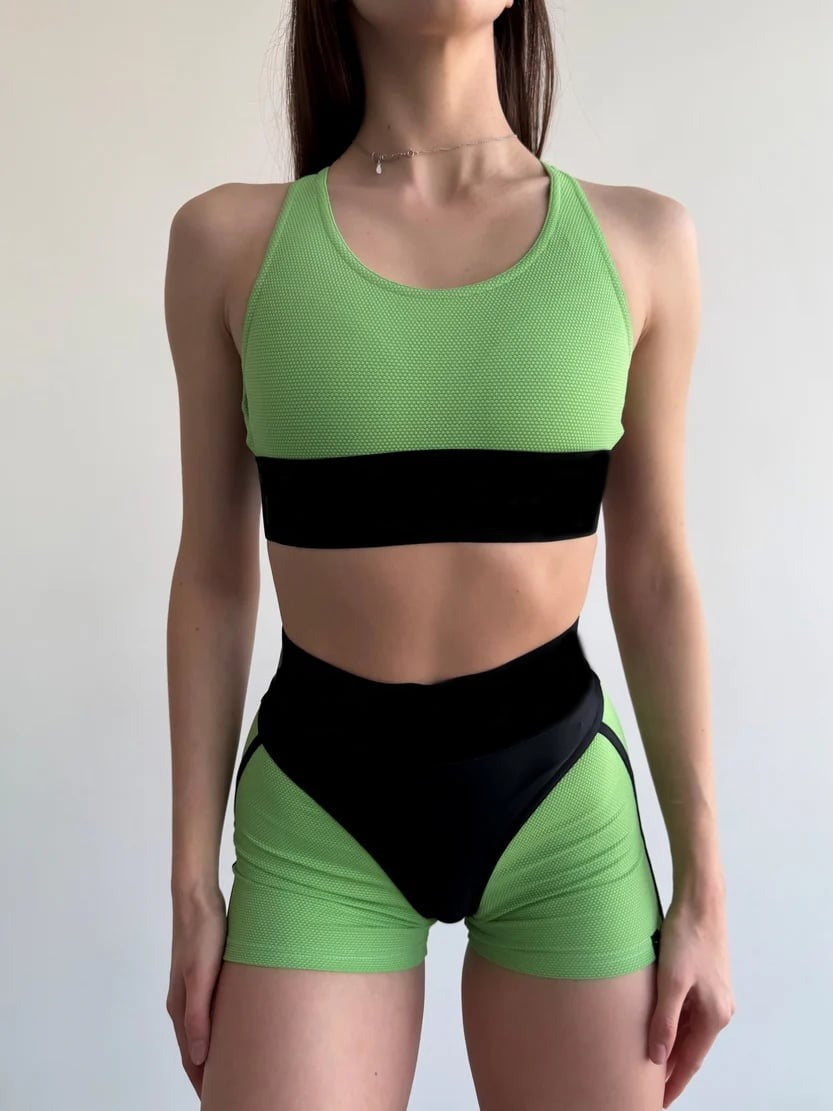 Super Nuts Push-Up Mesh Stitching Peach Hip Lifting Shorts