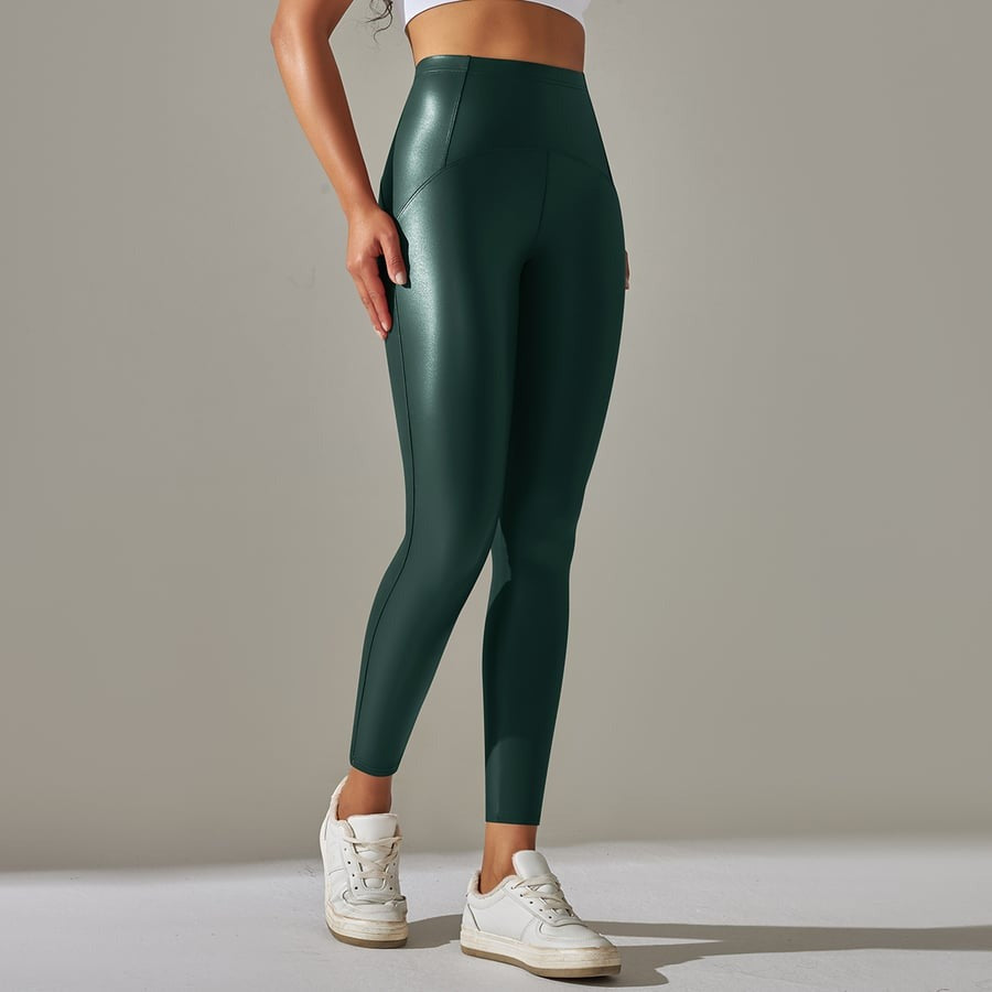 PU Peach Hip-lifting High Waist Fitness Yoga Leggings