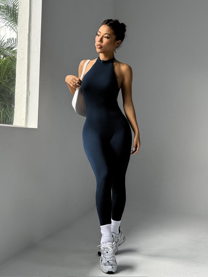 Sexy Halter Backless Hip-lifting Yoga Jumpsuit