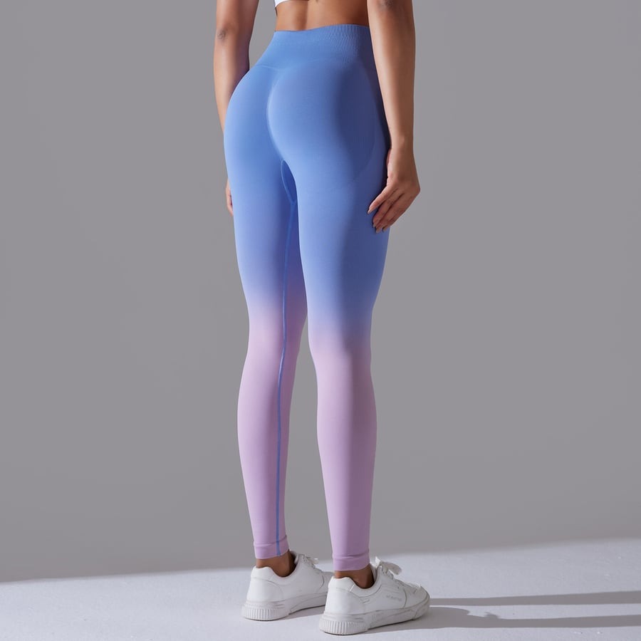 BREEHER Gradient Color Quick Drying Hip Lifting Leggings