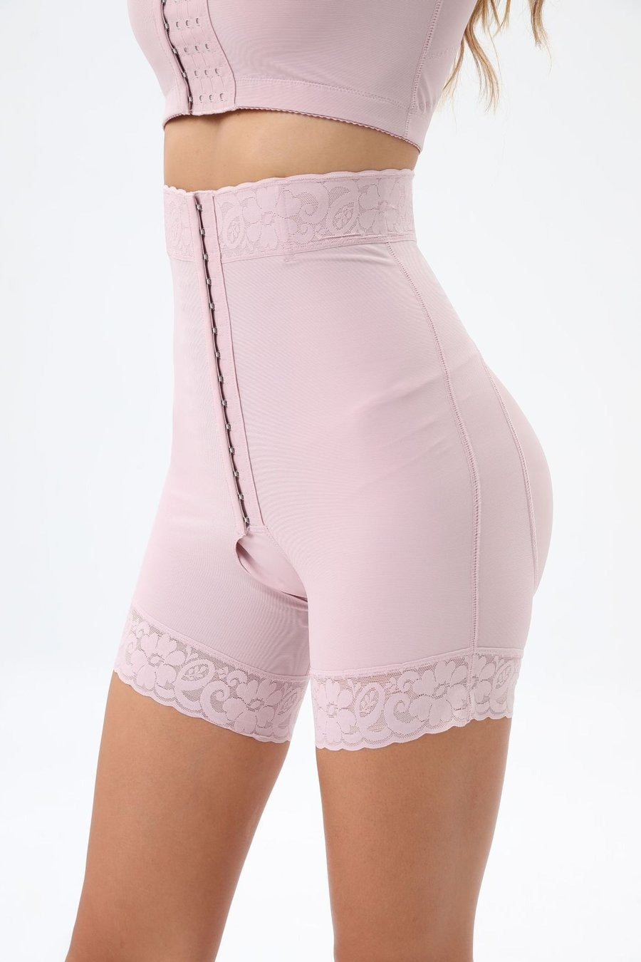 Tummy Control High-Waisted Hook Eyes Booty Lift Shaper Shorts