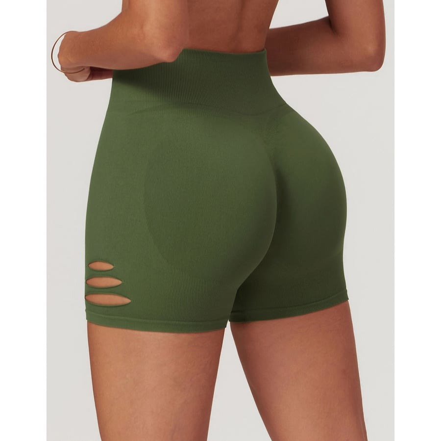 BREEHER Ripped Shape High Waist Hip Lifting Shorts