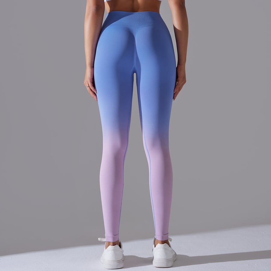 BREEHER Gradient Color Quick Drying Hip Lifting Leggings