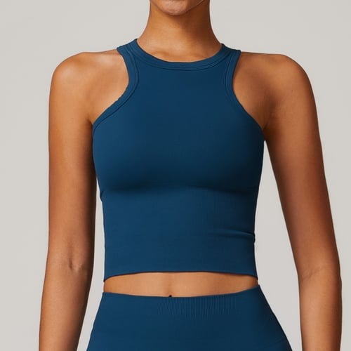 BREEHER Tank Top Ribbed Seamless Sports Bras