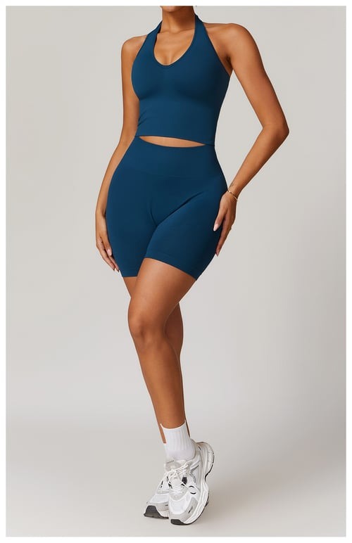 BREEHER Halter Neck Backless Quick Drying Sports Bras