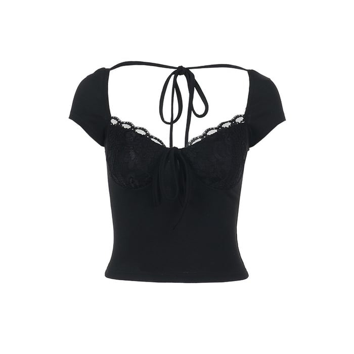 Sexy Lace Backless Tops