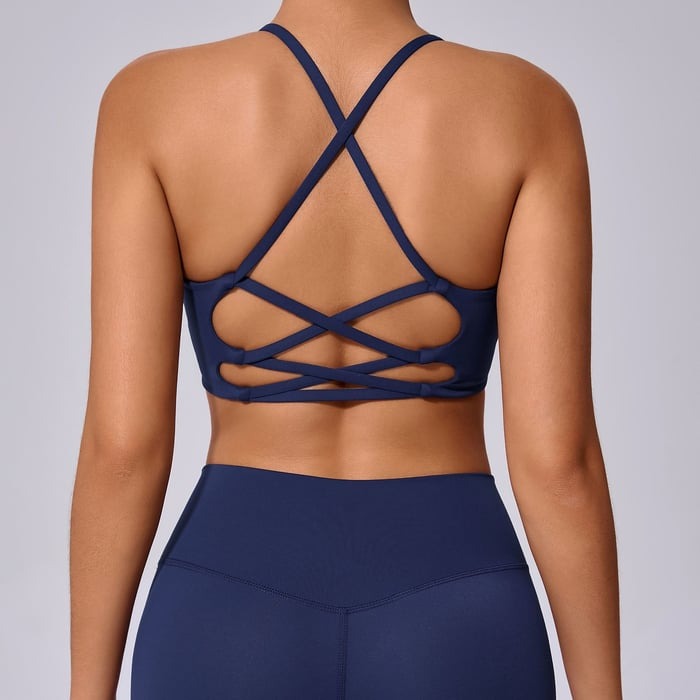 BREEHER Cross Straps Quick Drying Sports Bras