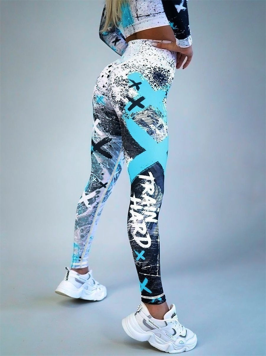 Seamless High Waisted Printed Butt Lifting Leggings