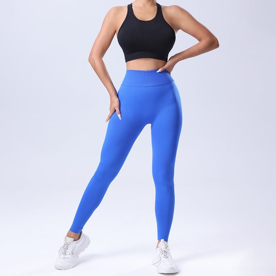BREEHER Women's Solid Seamless Leggings