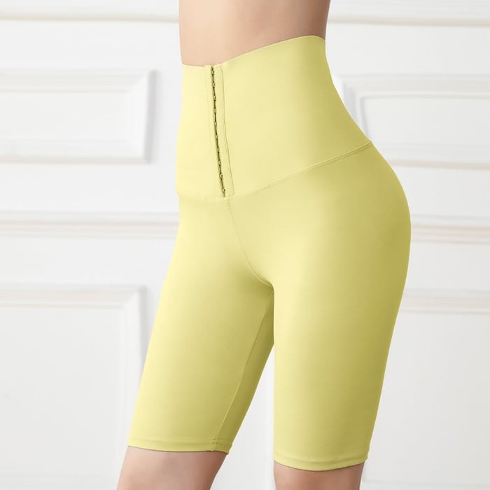 BREEHER Buckle Waist Girdle Highly Elastic Tight Shorts
