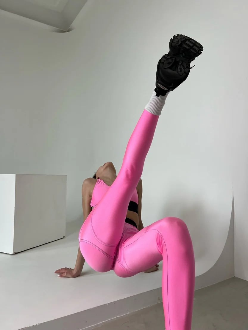 BREEHER Sexy Push-Up Stitching Peach Hip Lifting Leggings