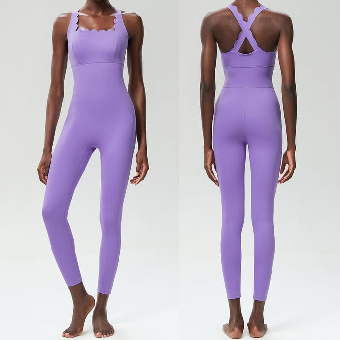 BREEHER Women Seamless Wave Design Jumpsuit