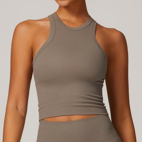 BREEHER Tank Top Ribbed Seamless Sports Bras