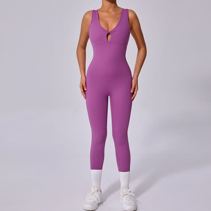 BREEHER Women Backless Sports Yoga Quick-drying Fitness Jumpsuit