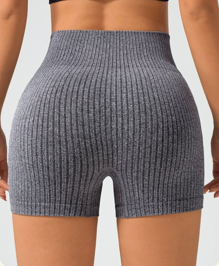 Female Ribbed High-elastic Booty Shorts