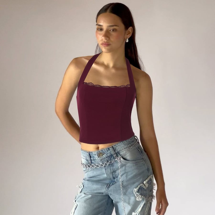 Sexy Backless Lace Vest Top