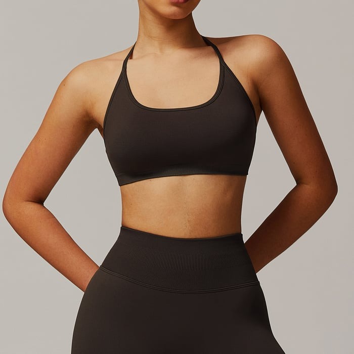 BREEHER Cross Straps Back Quick Drying Sports Bras