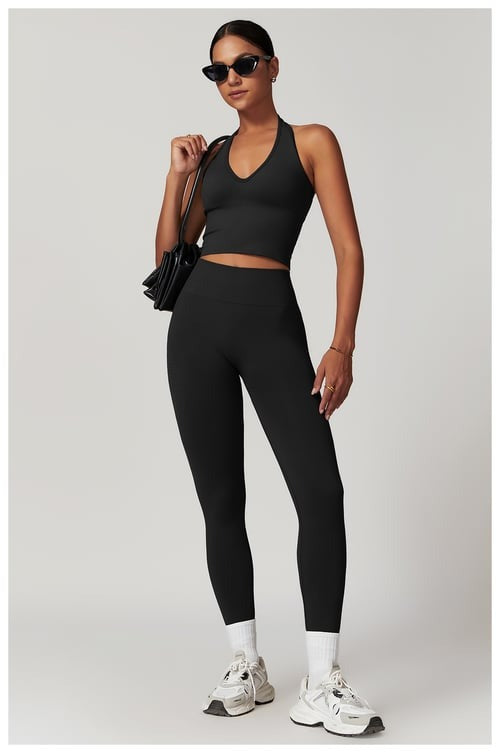 BREEHER Halter Neck Backless Quick Drying Sports Bras