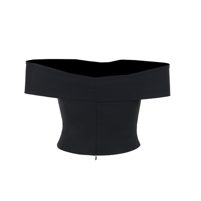 Sexy Bow One Shoulder Cropped Top