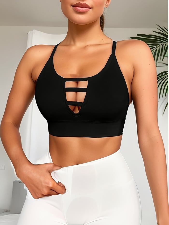 Hollow Sexy Spaghetti Strap Yoga Fitness Suspender Top