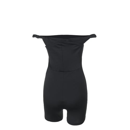 Sexy Twisted One Shoulder Solid Color Jumpsuit