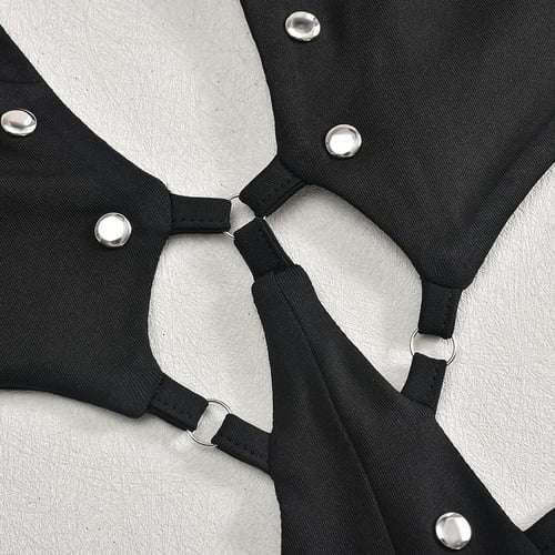 Sexy Cutout Rivet Flare Hip-lift Jumpsuit