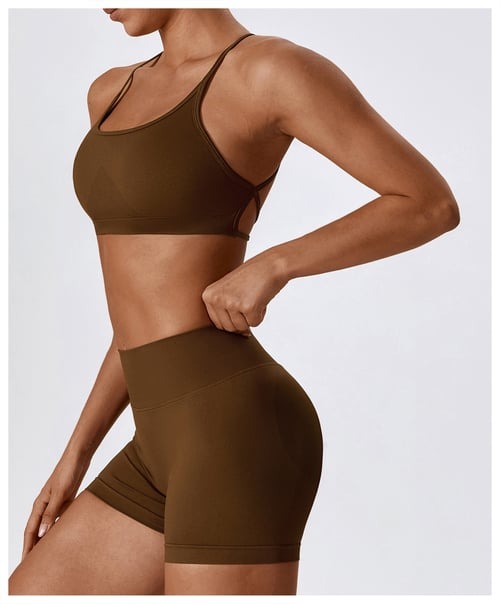 BREEHER Cross Straps Seamless Quick Drying Sports Bras