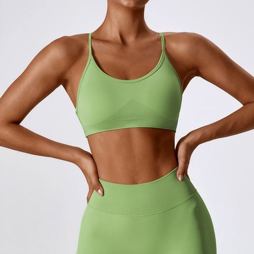 BREEHER Cross Straps Seamless Quick Drying Sports Bras