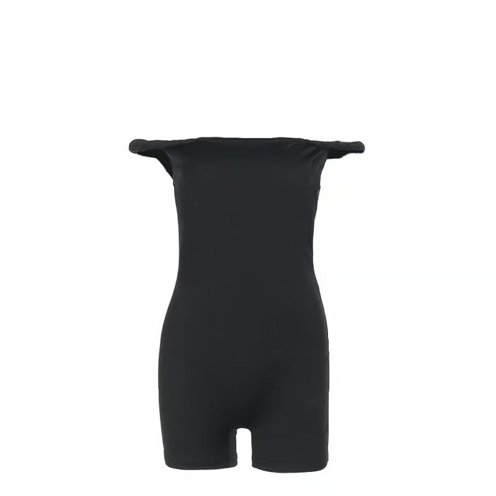 Sexy Twisted One Shoulder Solid Color Jumpsuit