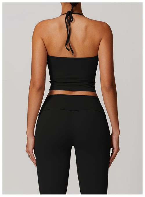 BREEHER Halter Neck Straps Seamless Sports Bras