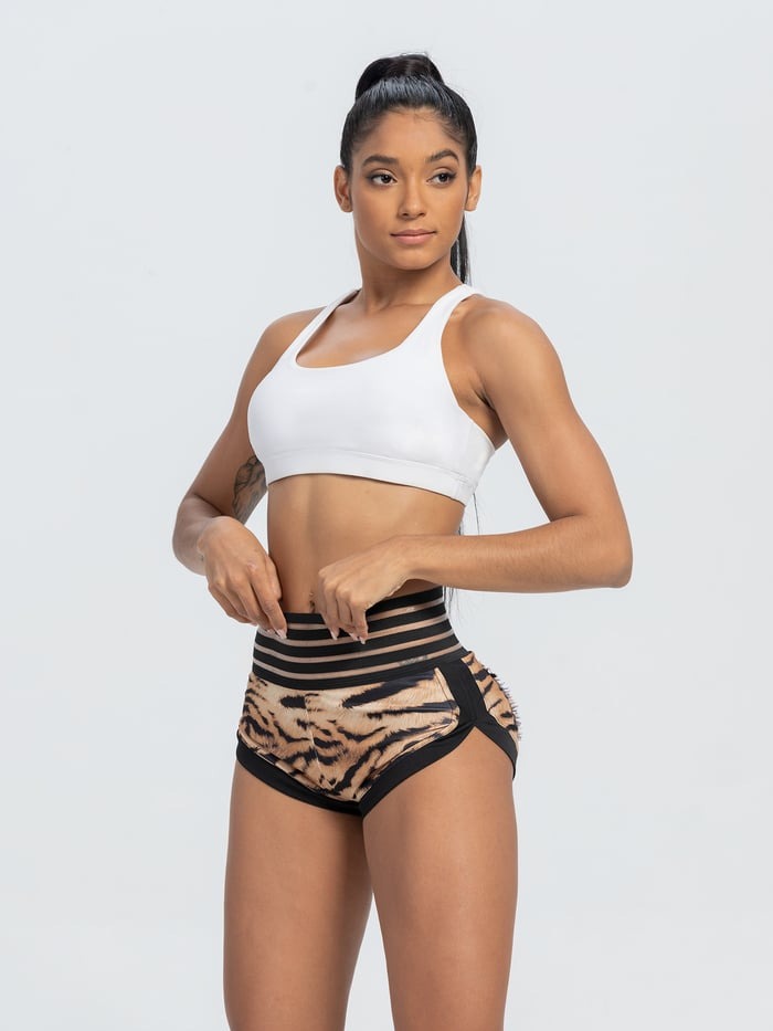 BREESHE Tiger pattern Ultra Short shorts