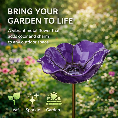 🔥Last Day 55% OFF 🔥 Colorful Metal Flower Stake for Birds, Bees & Butterflies