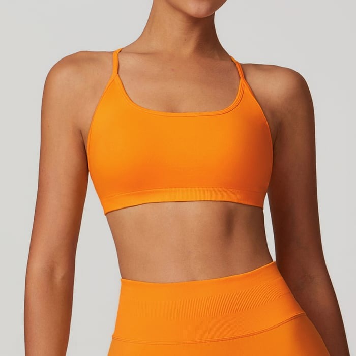 BREEHER Cross Straps Back Quick Drying Sports Bras