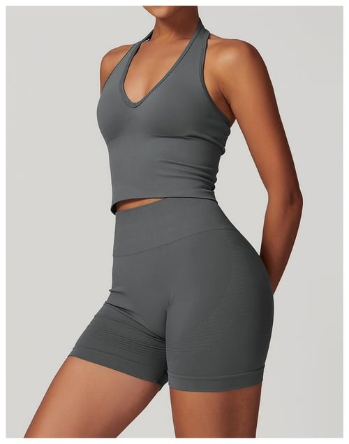 BREEHER Halter Neck Backless Quick Drying Sports Bras