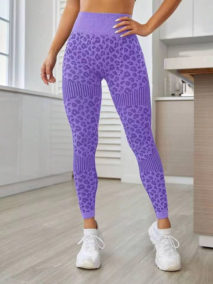 BREEHER Leopard High Waist Hip Lifting Leggings
