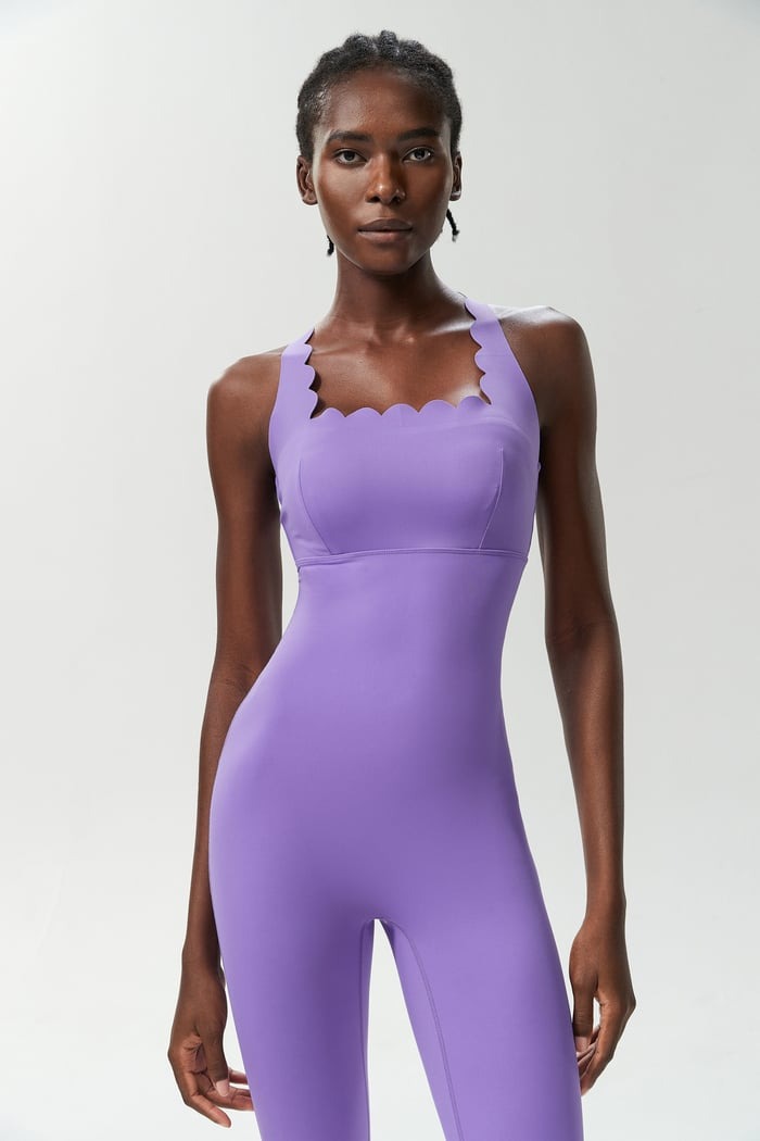 BREEHER Women Seamless Wave Design Jumpsuit