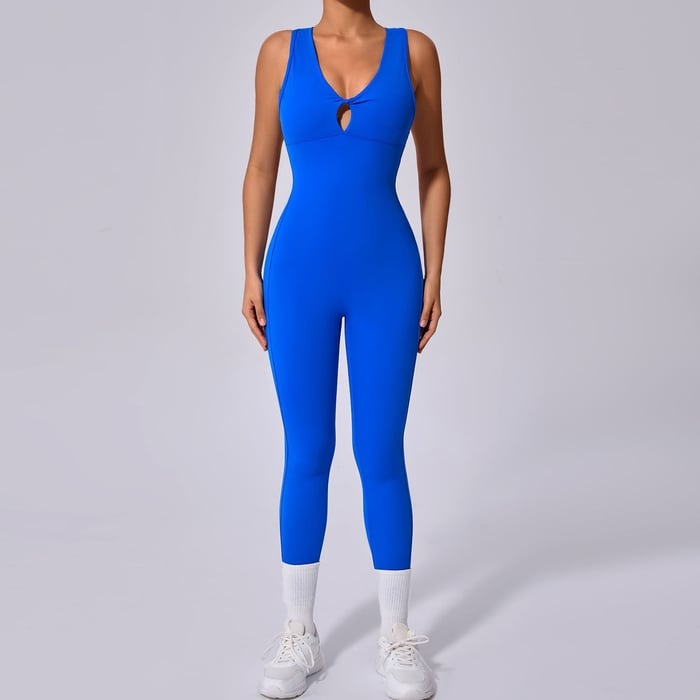 BREEHER Women Backless Sports Yoga Quick-drying Fitness Jumpsuit