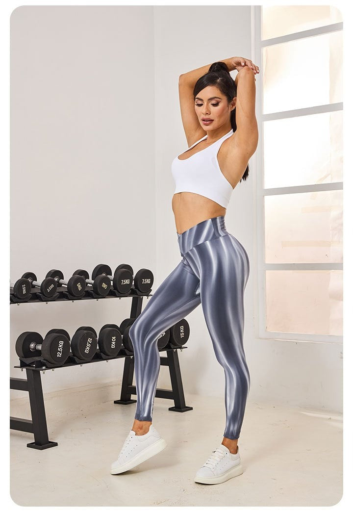BREEHER Gradient V Waist Shaping Hip Lifting Leggings