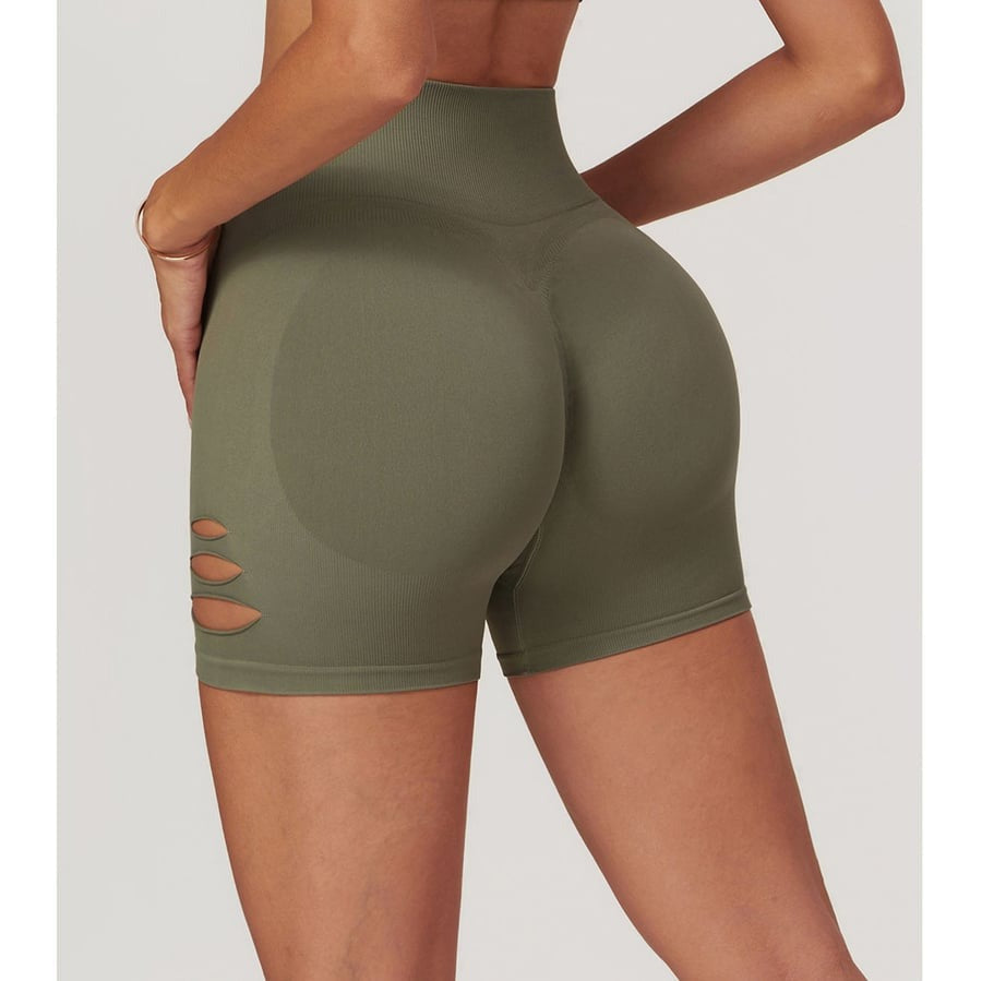 BREEHER Ripped Shape High Waist Hip Lifting Shorts