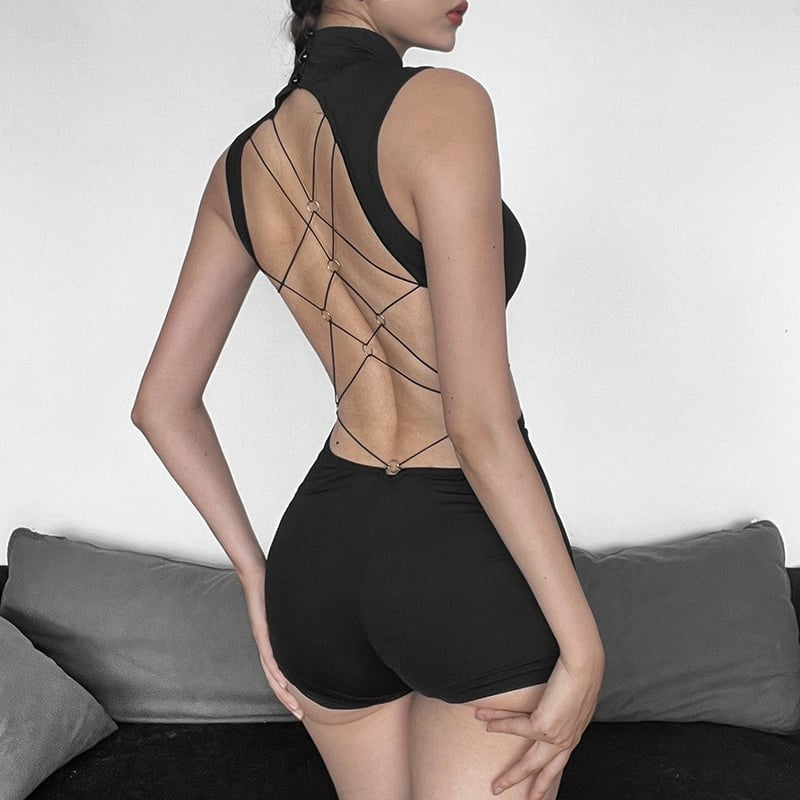 Extra Sexy Black Backless Jumpsuit
