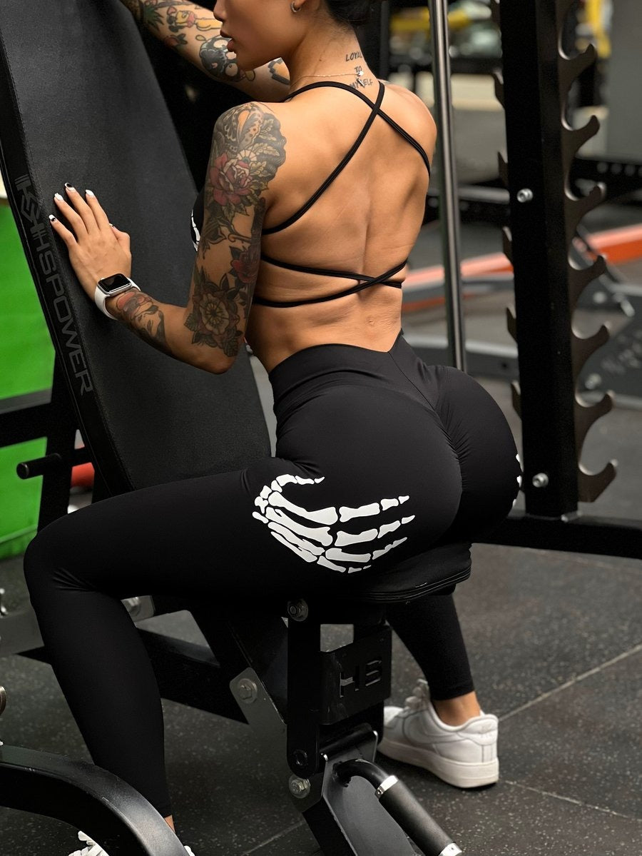 BREEHER Sexy Peach High Waist Tight Hip Lift Yoga Leggings