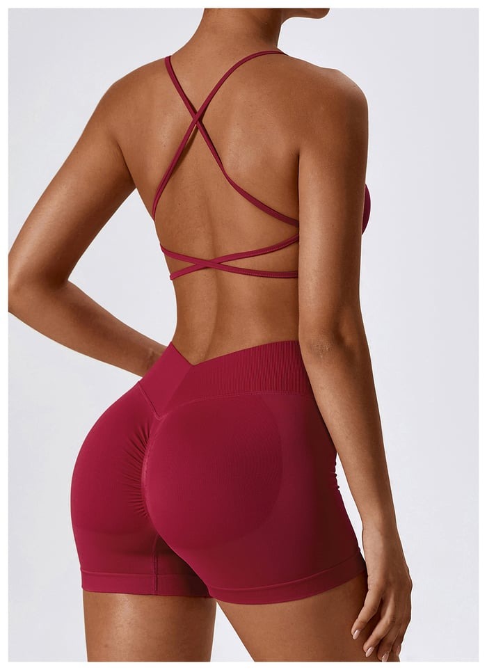 BREEHER Cross Straps Seamless Quick Drying Sports Bras