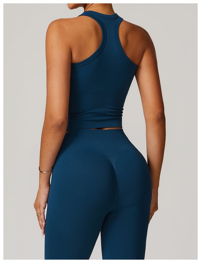 BREEHER Tank Top Ribbed Seamless Sports Bras