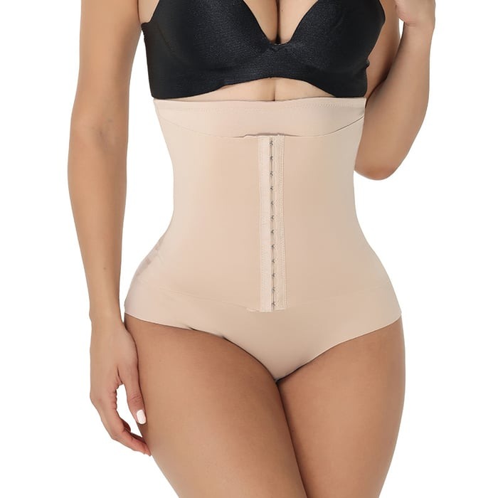Hook Eyes Double Compression Tummy Control High-Waisted Booty Lift Shaper Shorts