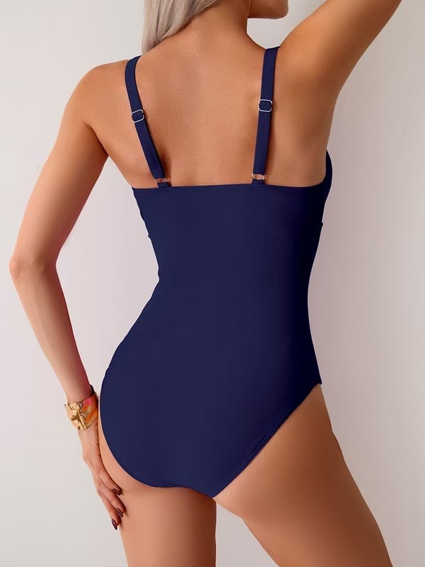 Classic Mesh Splice One Piece Swimsuit